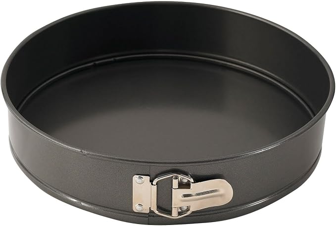 WINCO Springform Pan with Detachable Bottom, 12-Inch, Aluminized Steel,Black | Large format, Heavy-duty, Easy release latch, Great for Cooking and Food Preparation