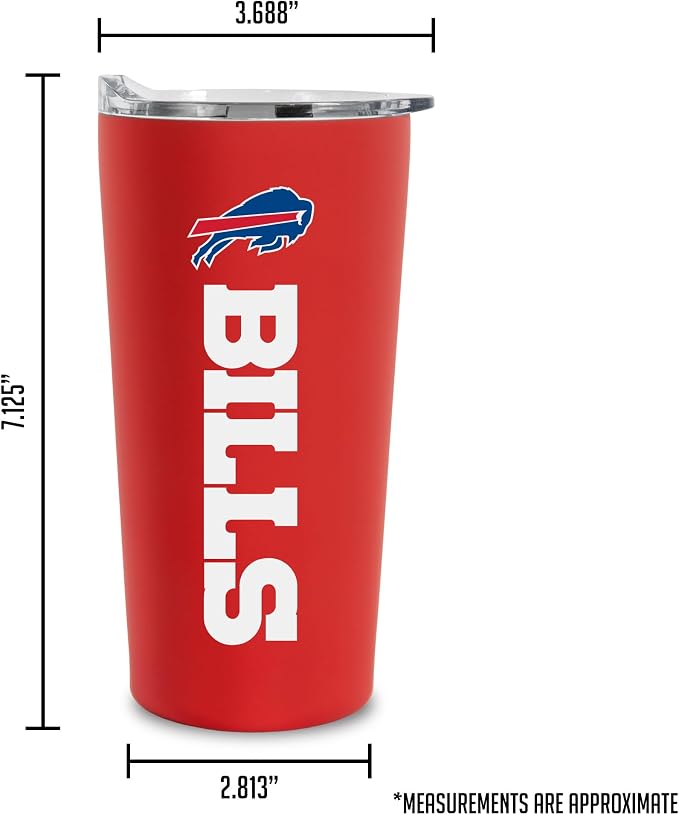 Rico Industries NFL Football Soft Touch, Easy Grip Tumbler