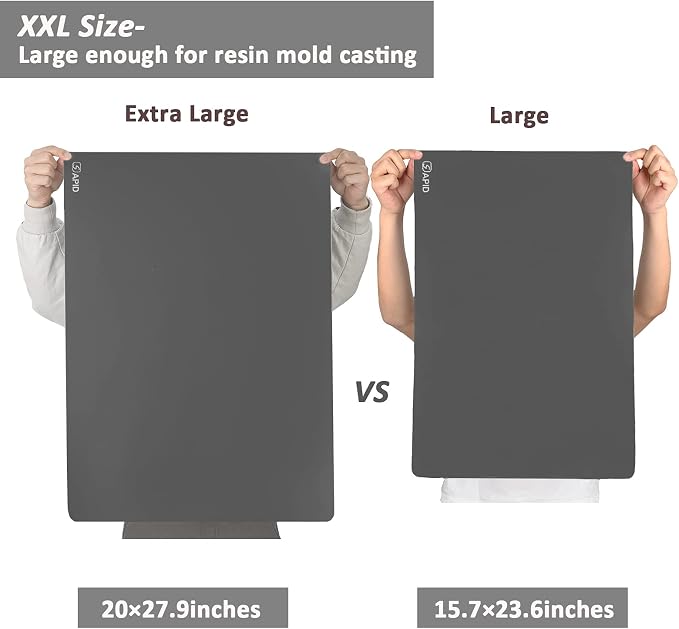 Sapid Large Silicone Sheet for Crafts Silicone Mat for Resin Art Painting | Extra Thick Jewelry Casting Mats,Nonstick Nonslip for Epoxy Resin,Art Painting,Heat-Resistant Counter Mat 20"x27.9" Dark Gray