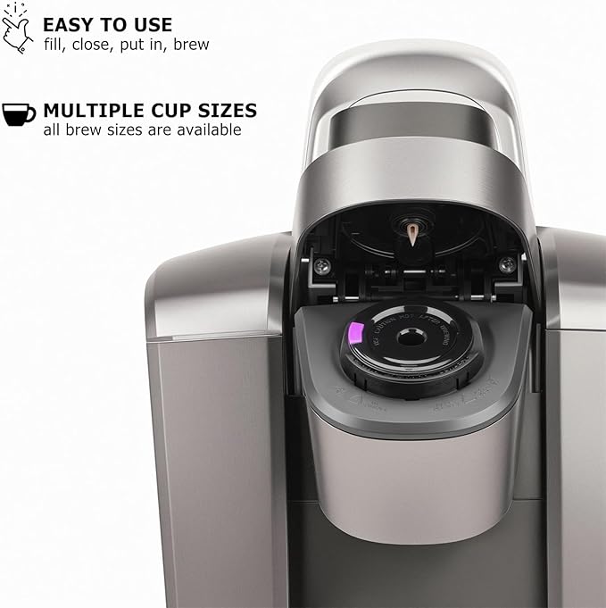 Fanativita Reusable K Cup Coffee Filters for Keurig, 4 Pack | Fits Keurig K-Elite, K-Classic, K-Compact, K-Latte, K-Duo, All 2.0 & 1.0 Brewers, BPA-Free, Brew Your Favorite Ground Coffee