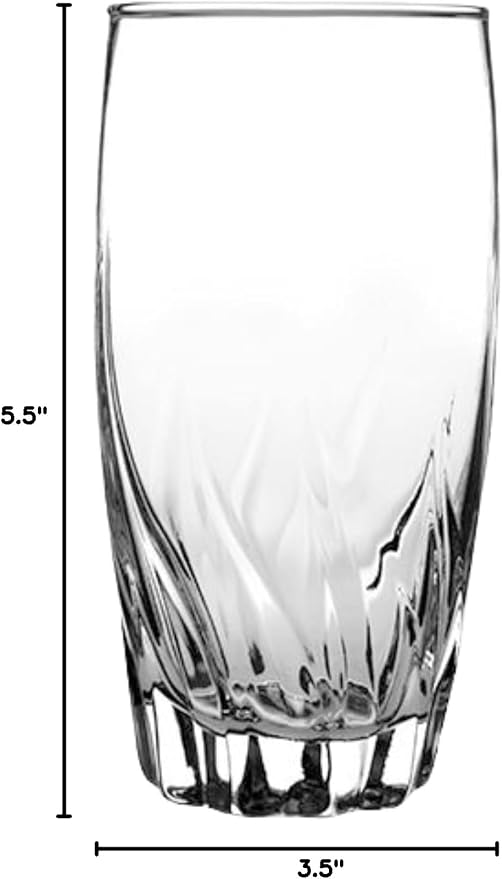 Anchor Hocking Central Park Drinking Glasses (4-Pieces, 16-ounce, dishwasher safe)