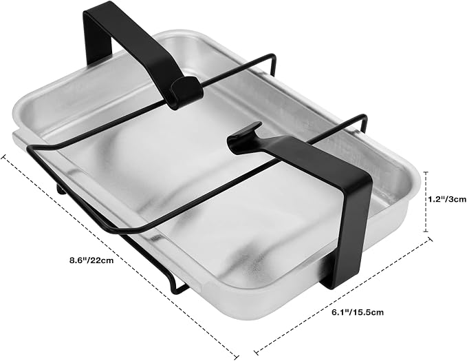 Stanbroil 7515 Aluminum Gas Grill Catch Pan and Holder Grease Collection | Pan Replacement for Weber Genesis 1000-5500, Genesis Silver/Gold/Platinum, Genesis II Series, Platinum I/II, and Summit Grill