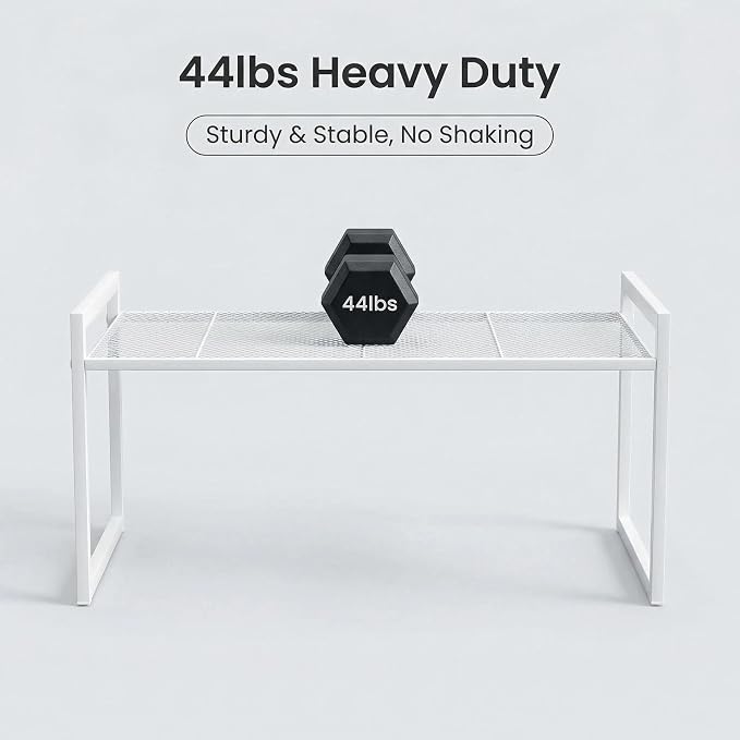 Cabinet Organizer 14.8''W 44 LBS Load Capacity Heavy Duty Kitchen Pantry Shelf Counter Countertop Storage Rack