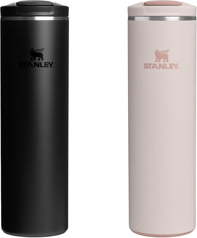 STANLEY 1913 Transit Flip Top Mug 0.6L - Black | Keeps 6 Hours Hot - 12 Hours Cold - Leakproof - Dishwasher Safe - Car Cup Holder Compatible