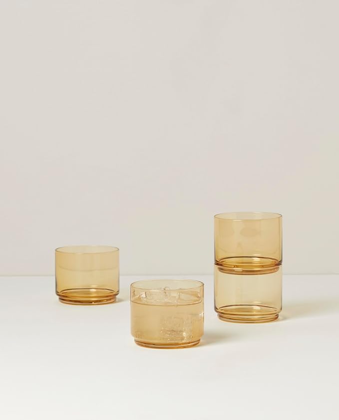 Lenox Tuscany Classics 4Pc Short Glasses, 1.10, Orange