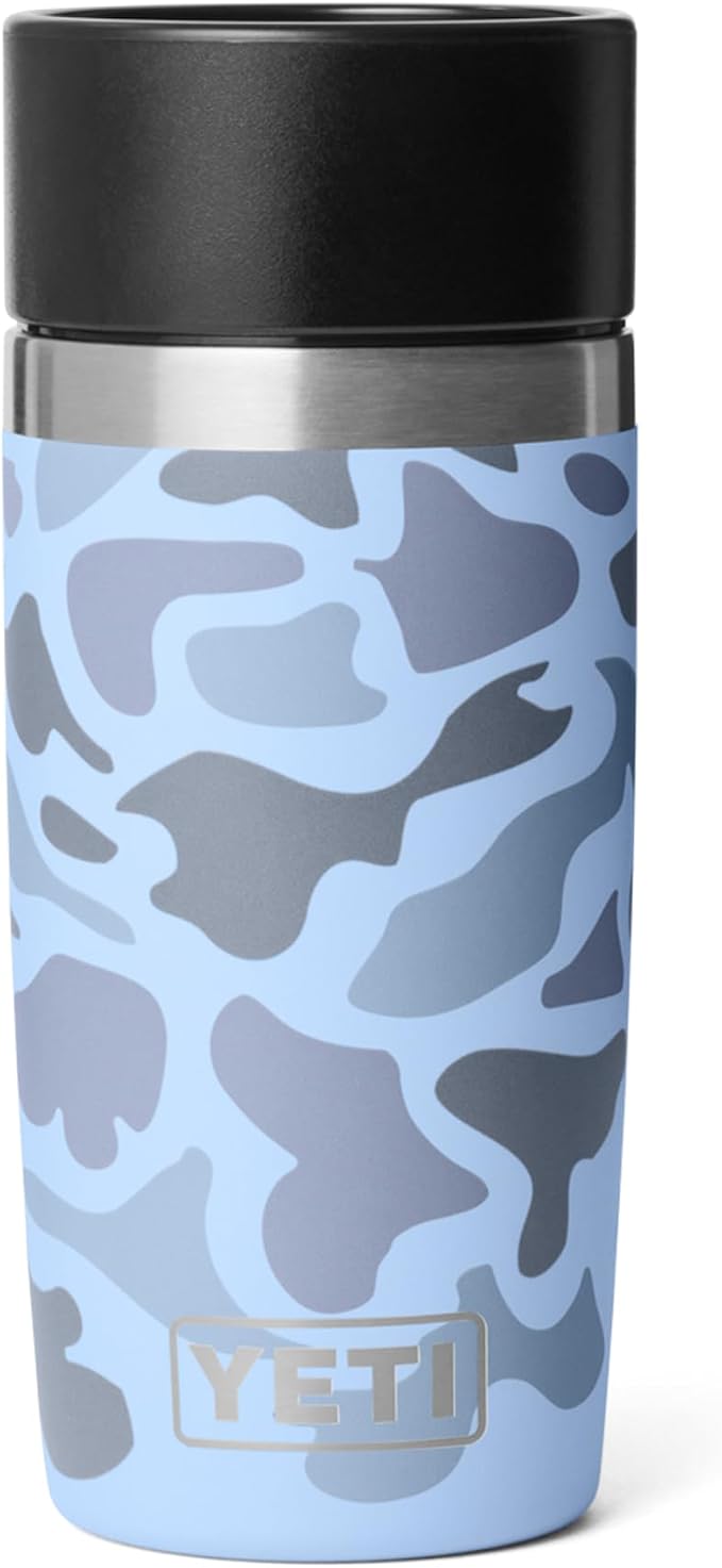 YETI Rambler 12 oz Travel Bottle, Stainless Steel, Vacuum Insulated with Leakproof Commuter Cap, Blue Camo