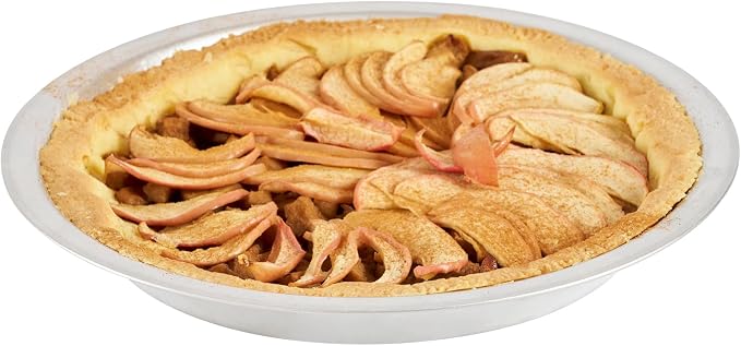 Restaurantware Aluminum Pie Pan 72 Count 10 Inch Round 1.25 Inch Deep Oven-Friendly Pie Tin, Lightweight Baking Pan, Silver Plate for Quiche, Fruit Pies, Home And Commercial Kitchens