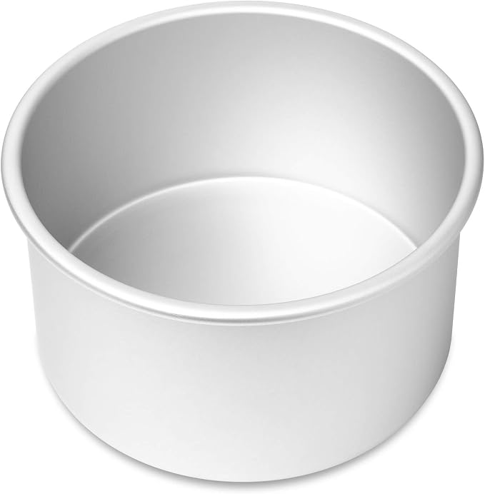 7" x 4" Round Cake Pan, Anodized Aluminum Cake Pan Baking Tin Mold, Professional Bakeware