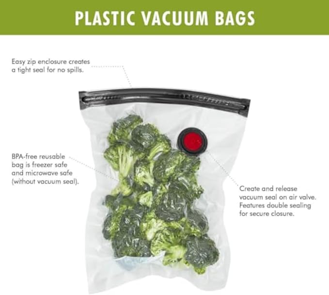 ZWILLING Fresh & Save 10-pc Vacuum Sealer Bags, Sous Vide Bags, Meal Prep - Small
