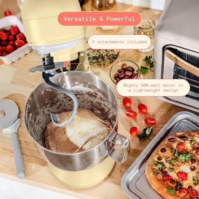 Wonderful Kitchen Stand Mixer 5.3 Qt Bowl, 12 Speeds Tilt-Head, Dough Hook Flat Beater Whisk for Baking Tasks Metal Build for Baking (Butter Cream)