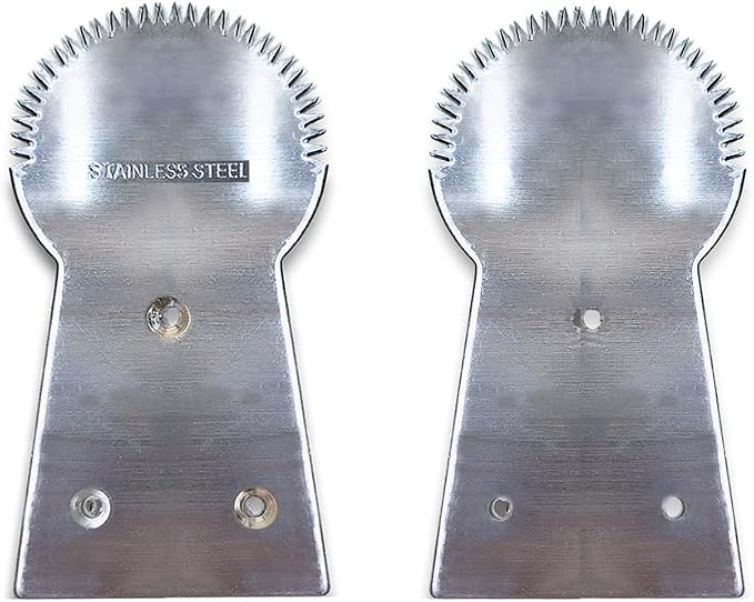 WitnyStore Kitchen Tool 3½" Long Stainless Steel Coconut Grater Shredder Scraper Blade Traditional Style - Thai Cooking Utensils Multipurpose Portable Hand-Held Cookery Equipments for Fruits Vegetable