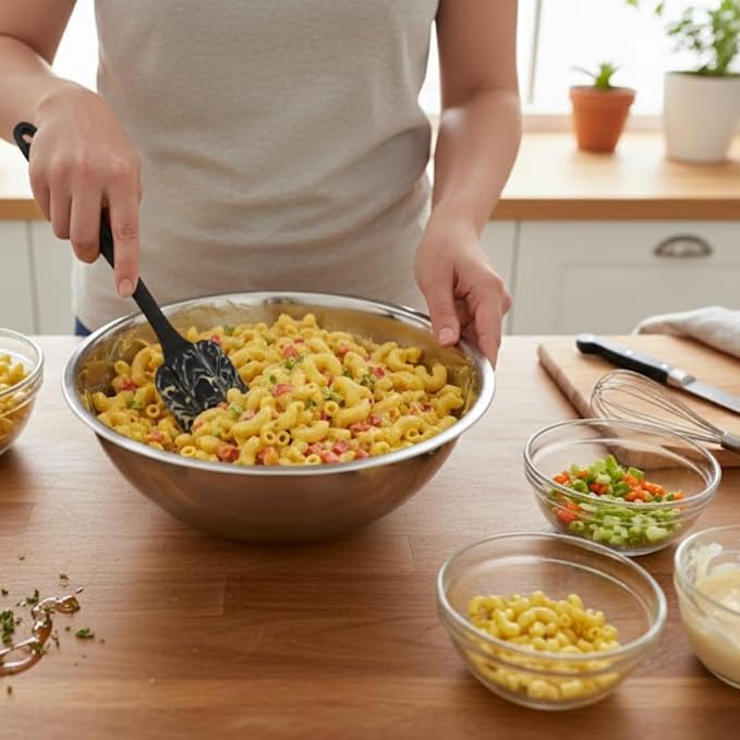 Alpine Cuisine 1.5-Quart Stainless Steel Kitchen Mixing Bowl for Your Kitchen Meal Prep, Cooking, and Baking.
