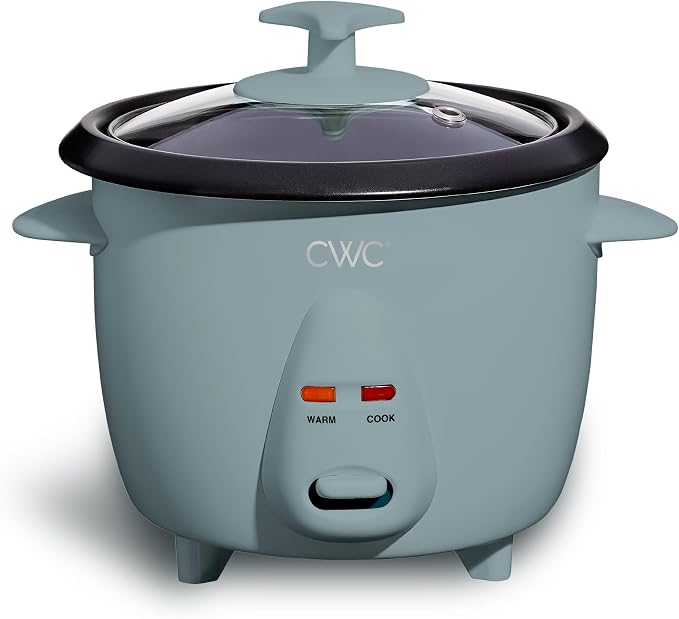 COOK WITH COLOR 6 Cup Rice Cooker 300W - Effortless Cooking and Perfectly, Cooks 3 Cups of Raw Rice for 6 Cups of Cooked Rice, Slate Blue | 300W, Cooks 3 Cups Raw Rice, 6 Cups Cooked Rice, Effortless Cooking