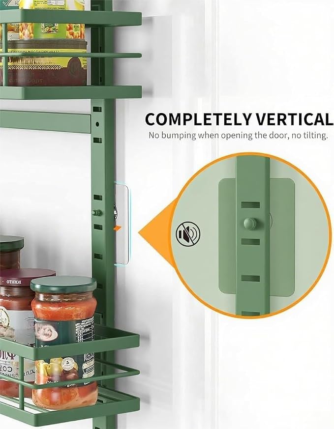 Moforoco Sage Green 9-Tier Over The Door Pantry Organizer, Pantry Organization and Storage, Black Hanging Basket Wall Spice Rack Seasoning Shelves
