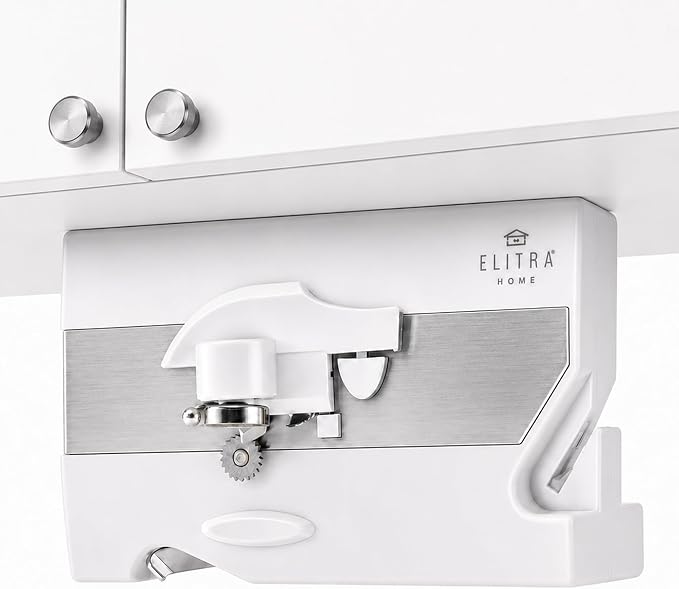 ELITRA HOME – Elitra 3-In-1 Under The Cabinet Electric Can Opener – White