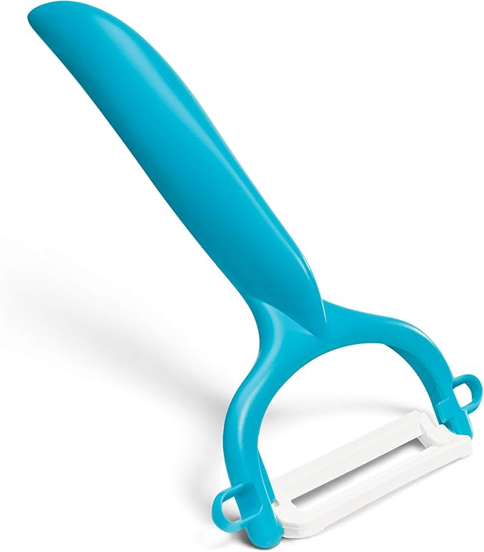 KYOCERA Fruit & Vegetable No-Rust, Ultra-Sharp Ceramic Y-Peeler | KYOCERA Ceramic Y-Peeler: Ultra-Sharp, Non-Corrosive Blade for Effortless Peeling – Ergonomic & Dishwasher Safe