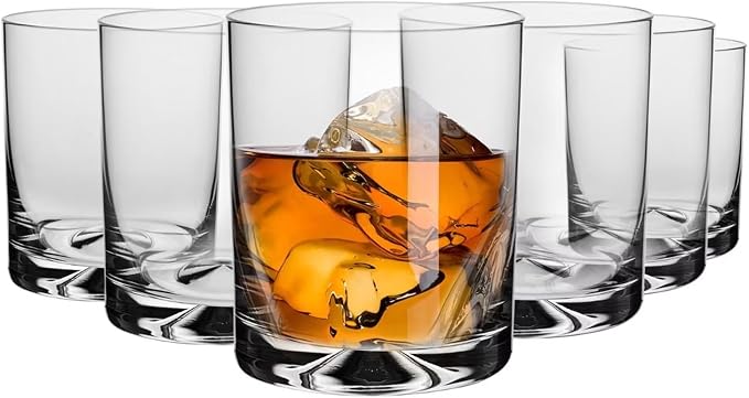 Krosno Whisky Glasses | Set of 6 | 11.8 oz | Mixology Collection | Drinking Glasses Cocktail Glasses | Home, Restaurants and Kitchen Set | Dishwasher Safe Glass Cup | Drinking Tumblers, Lead-Free Crystal for Bourbon, Scotch, Cocktails, Water, Juice, Di...