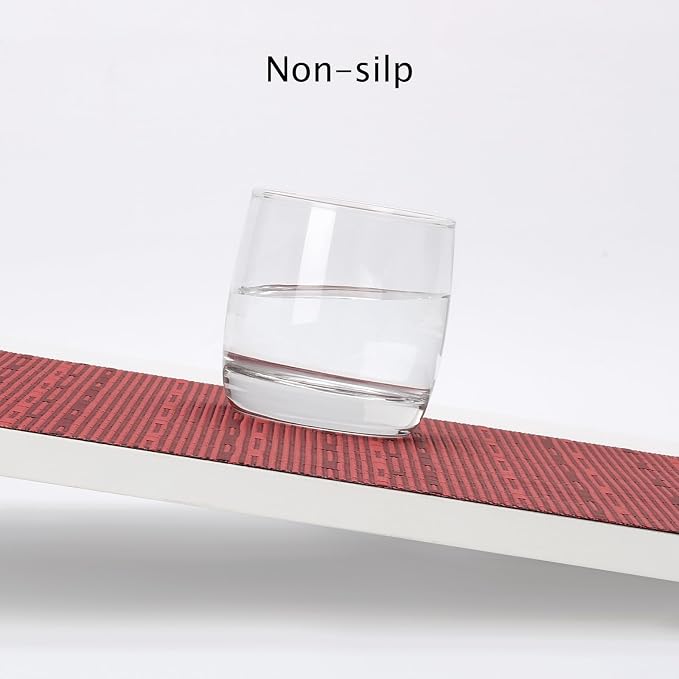 Myir JUN Placemats Set of 6 Kitchen and Dining Table Placemats | Vinyl Placemats Place Mats Indoor/Outdoor Set of 6 Washable Table Mats Non-Slip Place mats for Dining Table, Red
