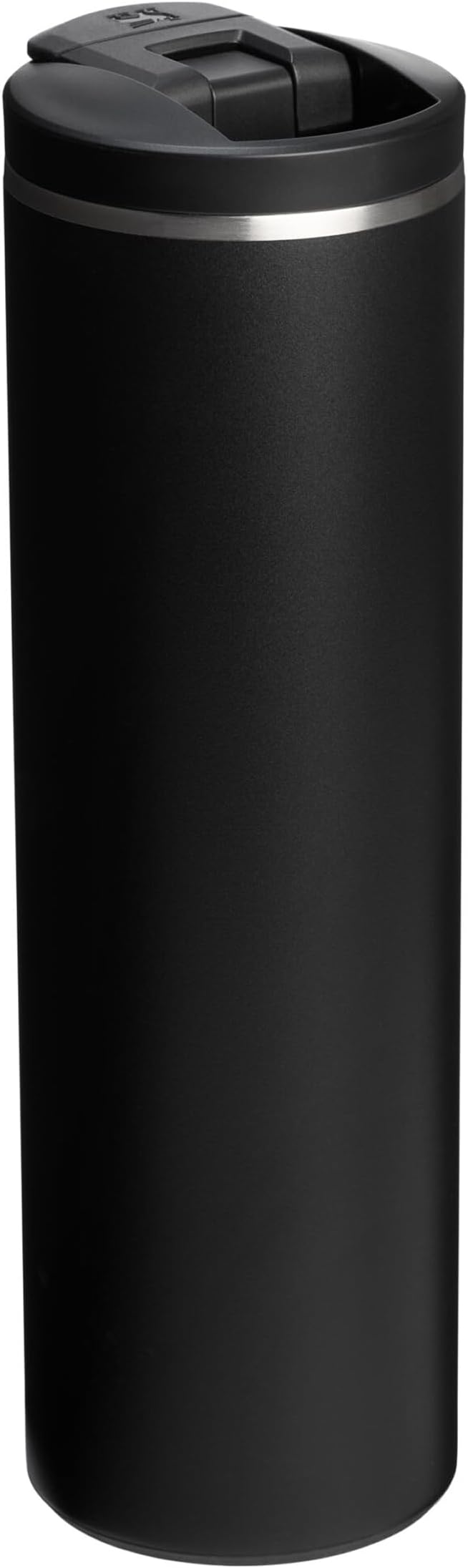 STANLEY 1913 Transit Flip Top Mug 0.6L - Black | Keeps 6 Hours Hot - 12 Hours Cold - Leakproof - Dishwasher Safe - Car Cup Holder Compatible