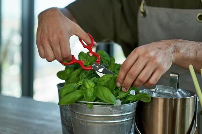 ZWILLING Kitchen Shears, Multi-Purpose, Bottle Opener, Jar Lid Lifter, Dishwasher Safe, Heavy Duty, Forged Stainless Steel Blades, Red 7.9-inch