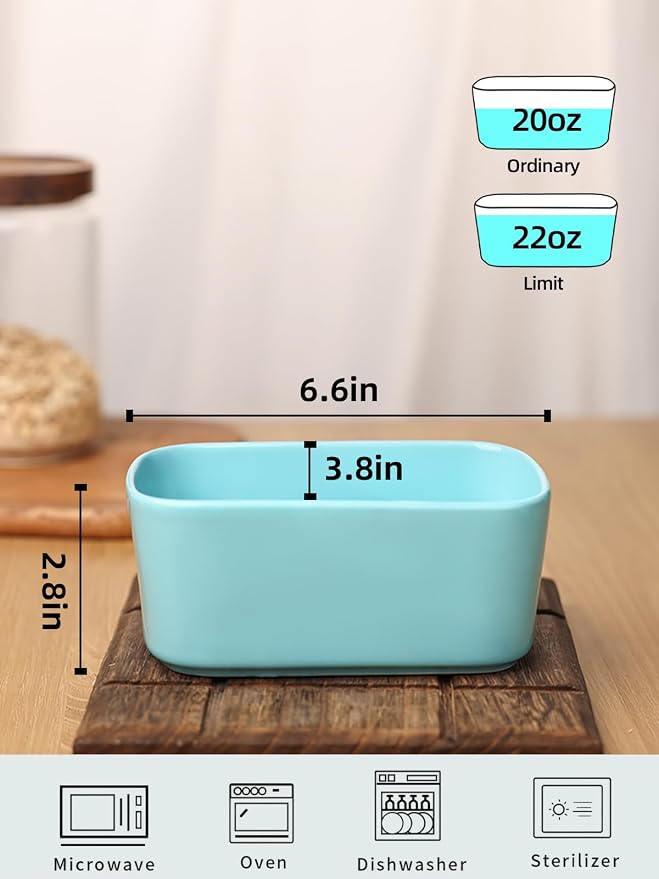 Ceramic Small Loaf Pan, Mini Bread Pan, Oven Safe (Turquoise, Small) | Even Heat Distribution, Smooth Glazed Finish, Easy Release, Easy to Clean, Perfect for Individual Baking, Kitchen Essential