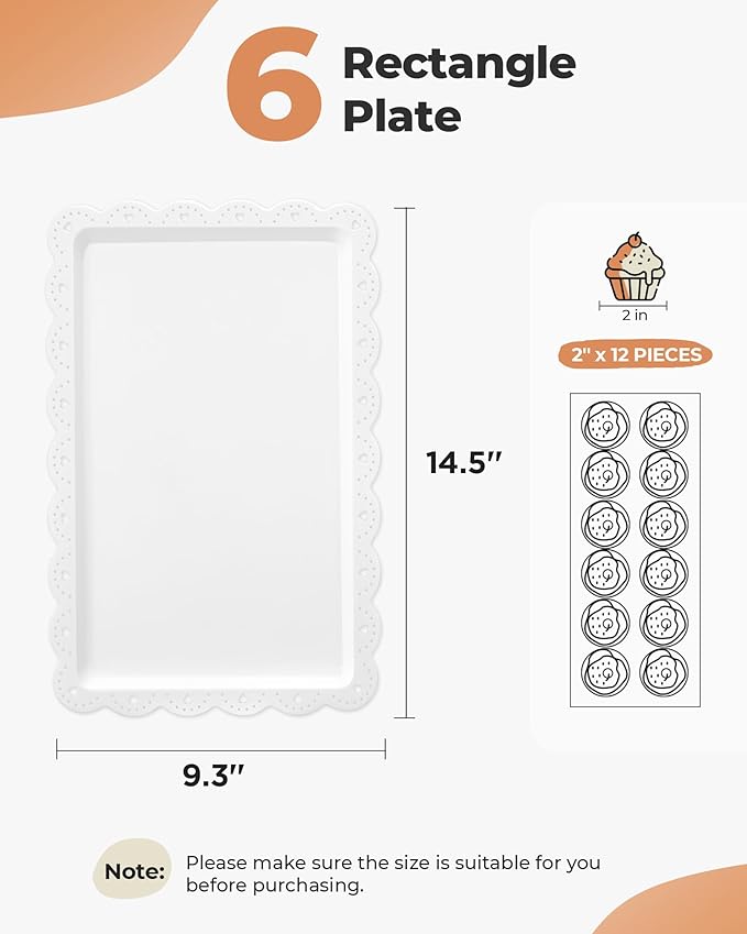 Kootek 10pcs Cupcake Stand Dessert Table Display Set Serving Tray for Party | 3-Tier Cupcake Stand, 6 Rectangular Trays, Hold 128 Standard Cupcakes, Cookie Display, BPA-Free, No Tools Required, Hand Wash