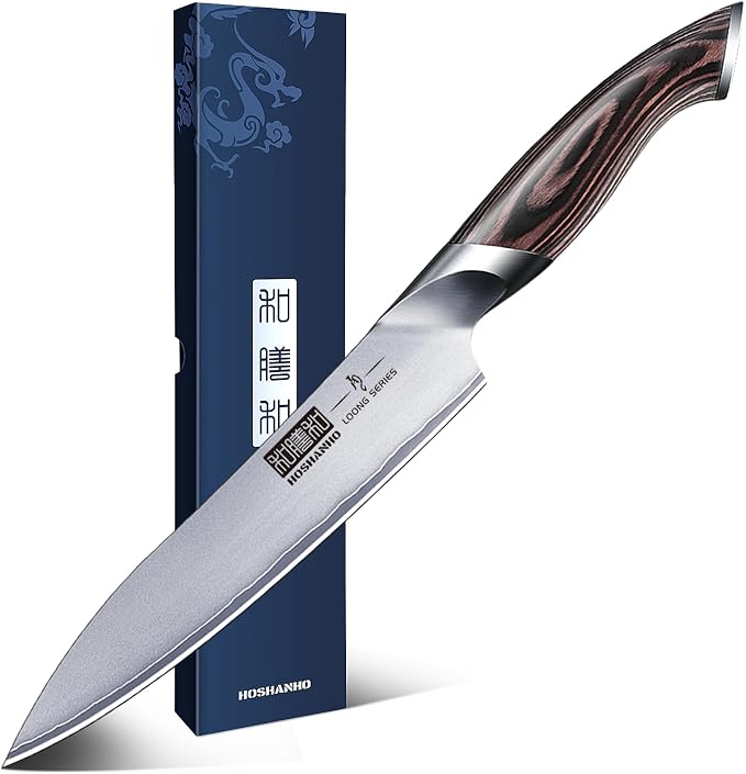 HOSHANHO 6 Inch Kitchen Knife, Ultra Sharp Japanese Kitchen Utility Knife | Multipurpose Japanese High Carbon Stainless Steel Chef Knife, Cooking Knife with Ergonomic Handle, Perfect Gifts for Chefs