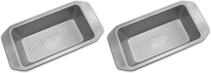 USA Pan American Bakeware Classics 1-Pound Loaf Pan, Aluminized Steel, 1 Pound (Pack of 2)
