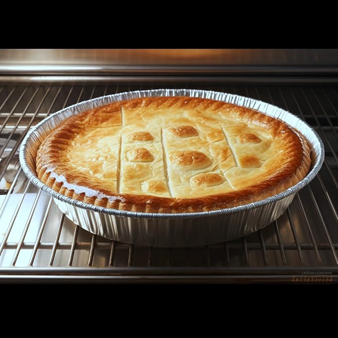 Round Aluminum Pans with Lids (30 Pack) - 9 Inch Disposable Pie Pans - Round Aluminum Foil Pans For Baking, Grilling, Cooking, Storing, Prepping - Pie Tins with Lids