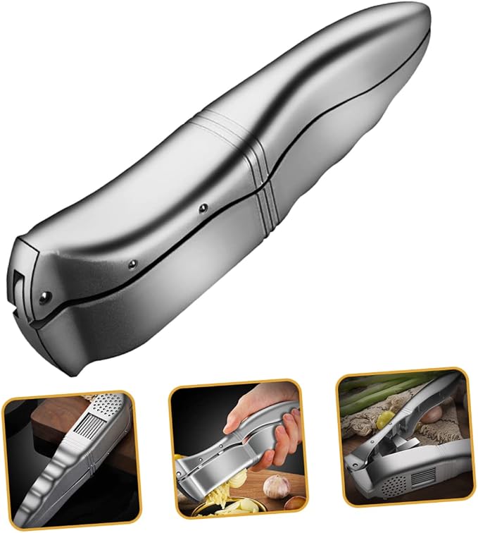 Convenient Manual Garlic Press Tool Mincer for Home Kitchen Use Garlic Slicer and Crusher for Family Cooking Compact and Lightweight Design