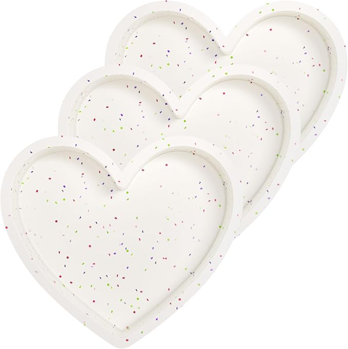 8 Inch Heart Shaped Silicone Cake Pans, Cream | Set of 3, Large Nonstick, For Oven and Air Fryer, Food Grade Easy Release, For Birthday Wedding Gift