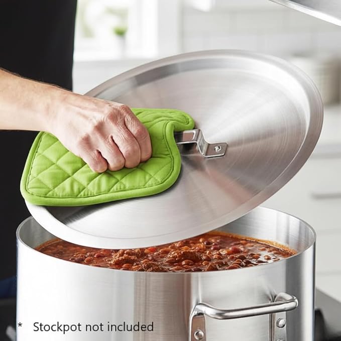 TrueCraftware 40 qt Aluminum Stock Pot Lid 15-3/8" x 1-1/4"-Pot Cover for Stockpots Soup Pots Stew Pots Commercial Cookware