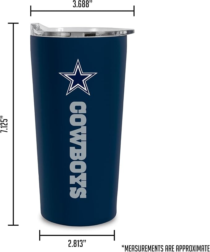 Rico Industries NFL Football Soft Touch, Easy Grip Tumbler