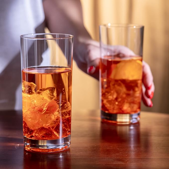 Krosno Water Glasses Set of 6, 11.8 oz, Blended Collection | Drinking Glasses, Lead-Free Crystal Glassware, Juice Glasses, Highball Glass Set, Dishwasher Safe, Made in Europe