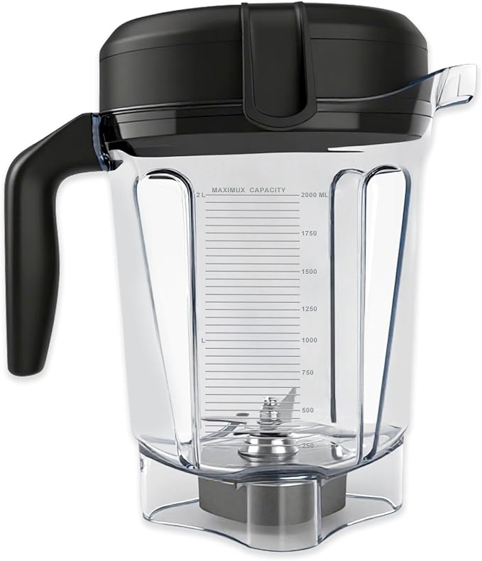 Blender Pitcher 64oz Low-Profile,Compatible with Vit 780 750 7500 5000 5200 Vm0102 Vm0103 Vm0197 E310 Professional/Commercial/Classic Series etc Blender,Blender Container Jar Cup,10 Years Warranty