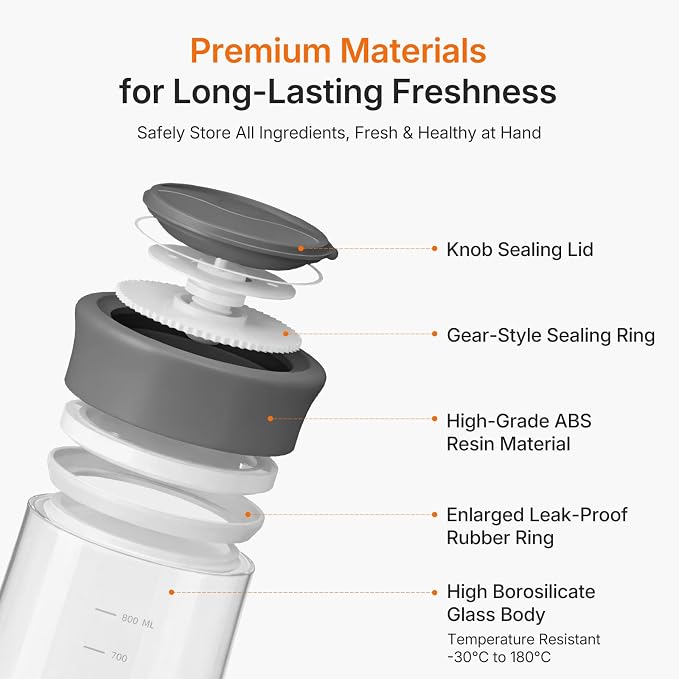 2-Pack 27oz Glass Jar with Airtight Lid for Coffee Beans, Rotary Twist-Seal | Upgraded Wide Mouth Mason Jar With Scale, Clear Borosilicate, Easy Open/Clean, Twist Lock Freshness for Nuts, Cookie, Cereal