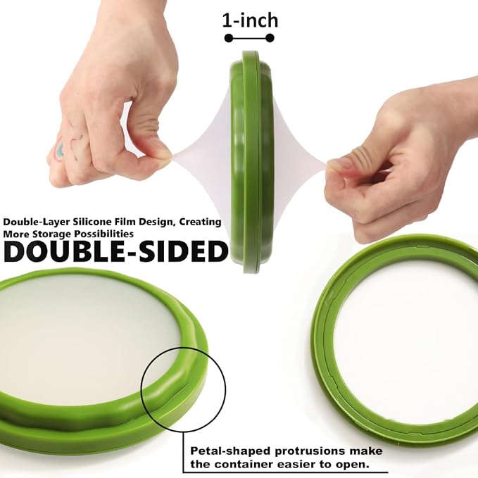 Silicone Food Storage Containers, 4Pcs Avocado Saver Produce Holder | Keep avocados fresh! Reusable Onion Storage for tomato, lemons, garlic & potato. Fresh fruit fridge organizers.