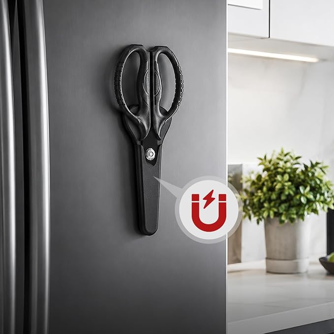 Titanium Kitchen Scissors, Japanese 5Cr15MoV Steel, Detachable | Food-grade stainless steel, Take-apart blades, Magnetic Storage Sleeve, Dishwasher Safe