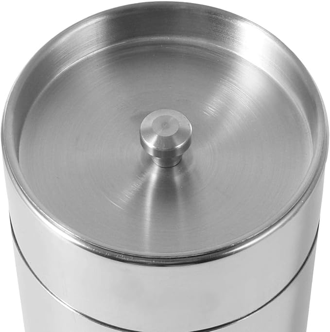 Tyenaza Tea Canister, Double Seal Stainless Steel Tea Tin Canister with Airtight Double Lids for Loose Tea Coffee Candy Herbs and Spices Storage(l)