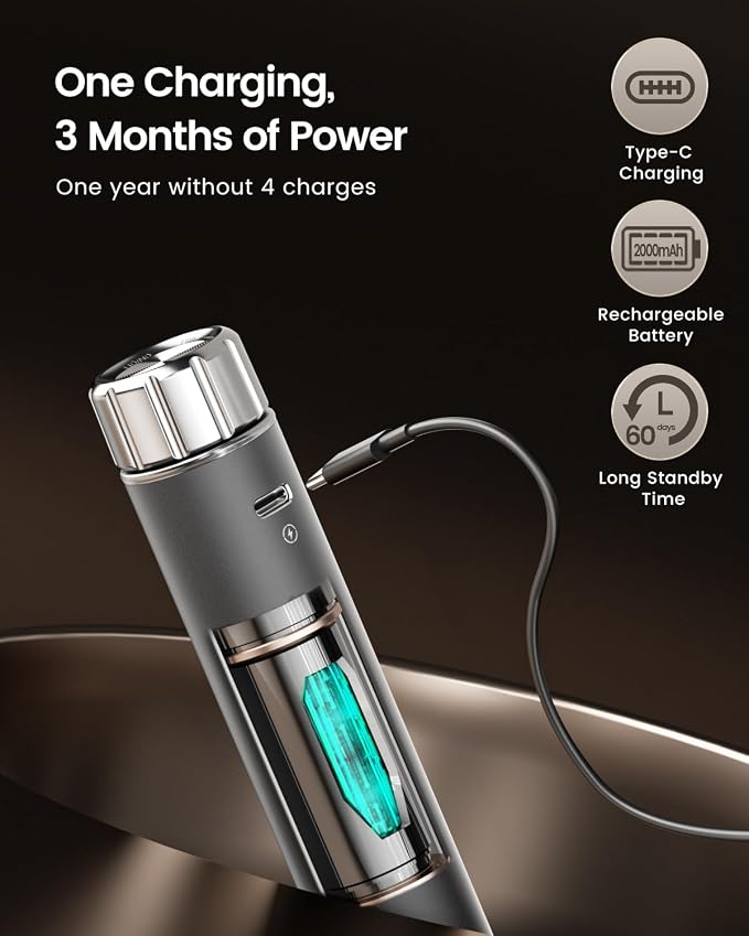 Maestri House LunaFro Max Rechargeable Milk Frother,Stepless Speed Control | 2000mAh lithium battery Frother Handheld, IPX6 Electric Drink Mixer with Stand & 2 Detachable Whisks for Lattes, Cappuccino