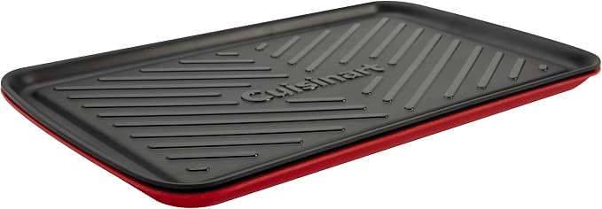 Cuisinart Grilling Prep and Serving Tray, Dishwasher-Safe, 2-Pc Nesting Set | 17-in x 10.5-in food tray set for prepping and serving, shatter-resistant melamine design fits 6 burgers, CPK-200