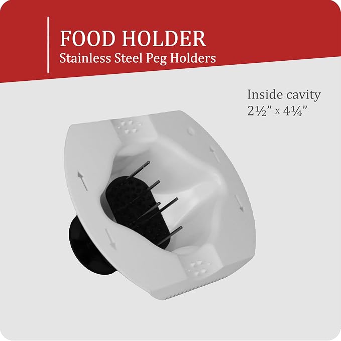 Borner by Reston Lloyd Food Safety Holder for Mandoline Slicers, Cutters & Graters, Protective Finger Guard for Safe Slicing & Grating, Made in Germany, White