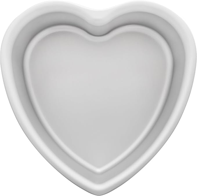 Fat Daddio's PHT-83 Anodized Aluminum Heart Cake Pan, 8 x 3 Inch