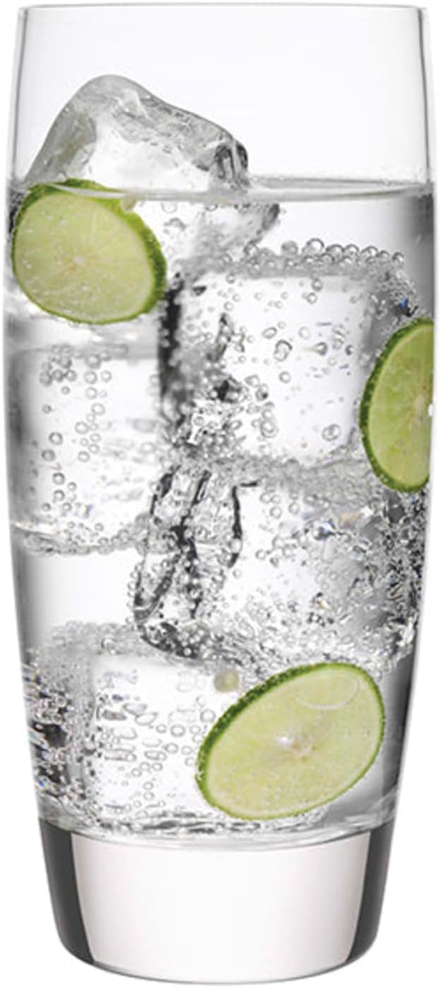 Luigi Bormioli Michelangelo Cooler Glasses, 20 Oz - Clear, Set of 4 | Large Lead-Free Crystal Glass for Water, Iced Tea & Other Beverages, Elegant Drinkware for Everyday Dining, Dishwasher Safe