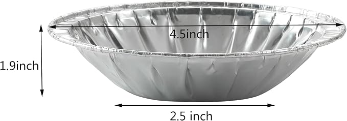 Waytiffer 50 Pack - Pie Pans 4 inch,Mini Pie Tins HEAVY-DUTY Disposable Aluminum Foil Tart/pie Pans for Baking Easily Stack & Store, Freeze & Reheat