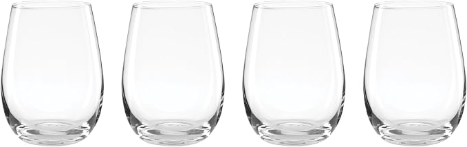 Oneida 896425 5 Oclock Stemless Wine Glasses, Set Of 4