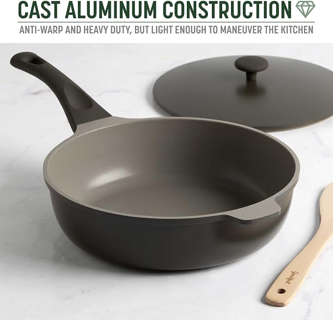 Goodful All-in-One Pan, Multilayer Nonstick Cookware Set, High-Performance Construction, Multipurpose Design Replaces Multiple Pots and Pans, Dishwasher Safe, 11-Inch, 4.4-Quart Capacity, Graphite