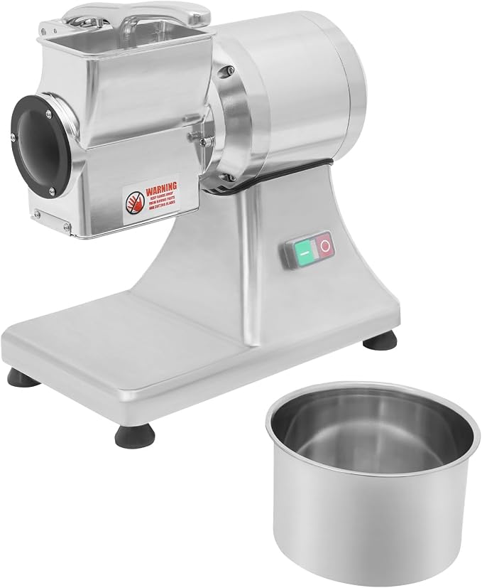 Electric Cheese Grater, 550W Stainless Steel Cheese Grinding Machine | Commercial Cheese Grinder Grating Machine, 88 lbs/h Output, Cheese Butter Bread Bran Shredder