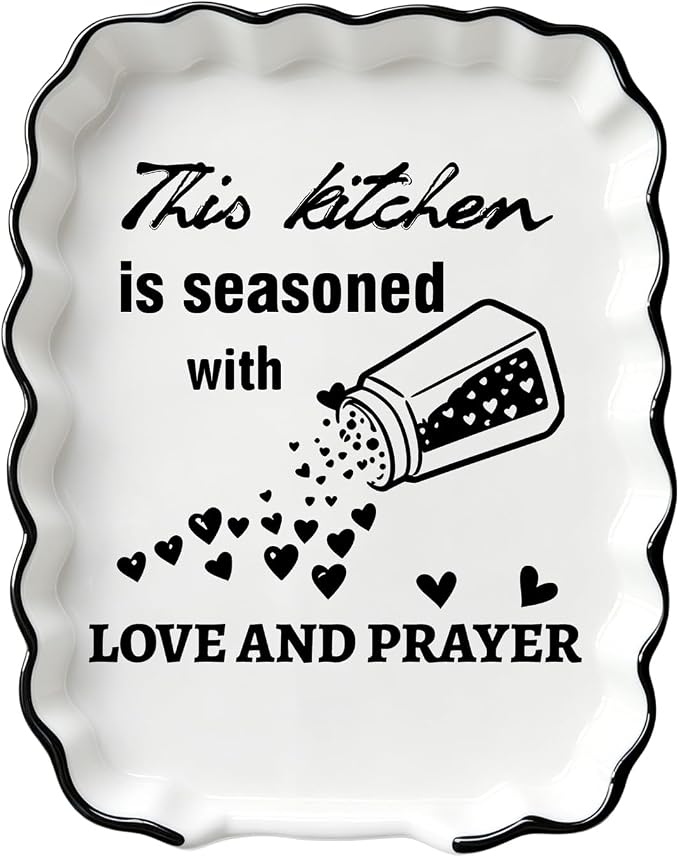 Christian Religious Kitchen Gifts for Women Mom Wife, Kitchen Spoon Rest | Ceramic Spoon Holder for Stove Top Kitchen Counter Decor Cooking Utensil Rest, Farmhouse Kitchen Decor