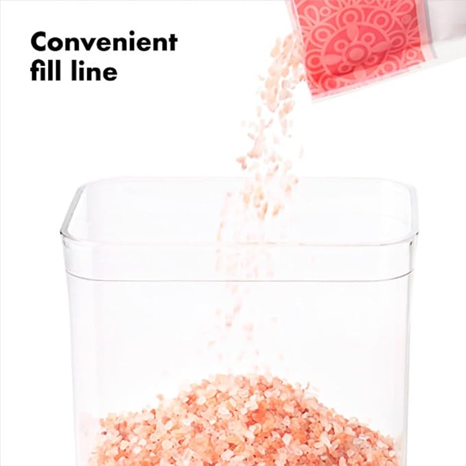 OXO Good Grips POP Airtight Food Storage Containers for Pantry, 6-Piece Set | Stackable Pantry Organization Containers, Airtight Lids, Includes ½ Cup Scoops, Flour, Sugar, Cereal, Pasta Storage